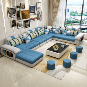 MUE-MOD-L-010 ESQUINERO ESTILO EUROPEO CELESTE
