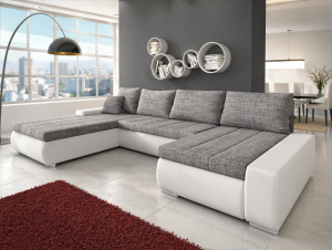 ESQUINERO DOBLE CAMA PLOMO Y BLANCO